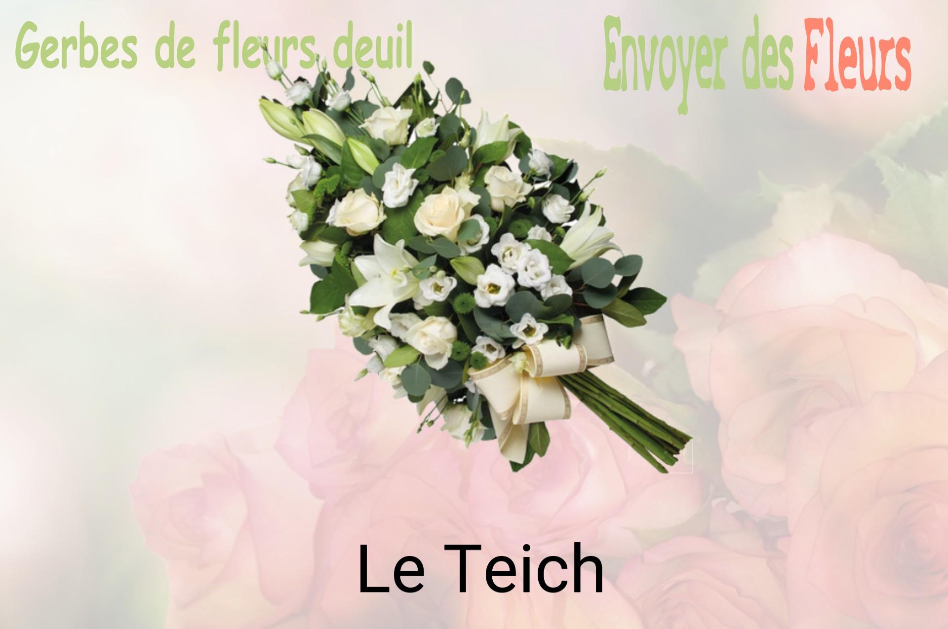 Gerbe de fleurs de deuil livrée à Le Teich